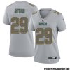 Chad Clifton No 76 Green Bay Packers Atmosphere Jersey Grey Womens – Replica