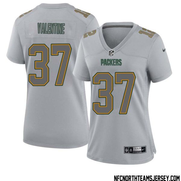 Carrington Valentine No 37 Green Bay Packers Atmosphere Jersey Grey Womens – Replica