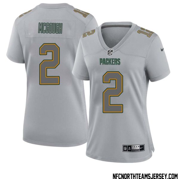 Alex Mcgough No 2 Green Bay Packers Atmosphere Jersey Grey Womens – Replica