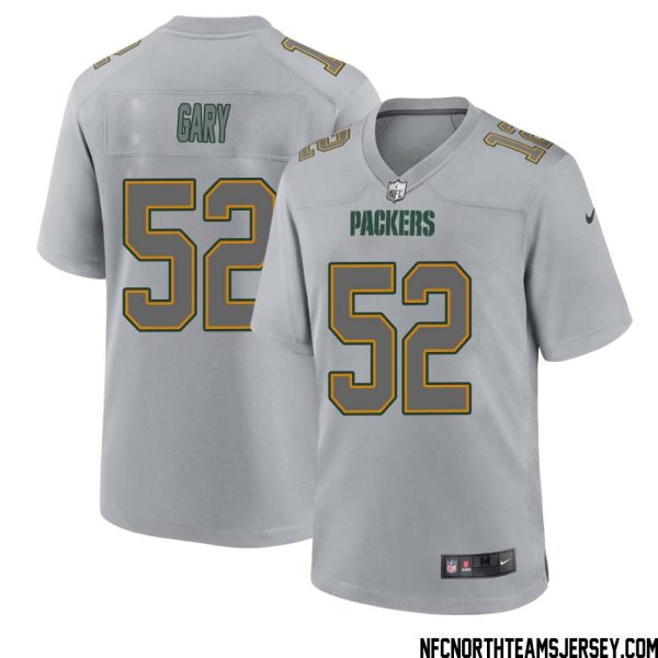 Rashan Gary No 52 Green Bay Packers Atmosphere Jersey Grey Mens – Replica