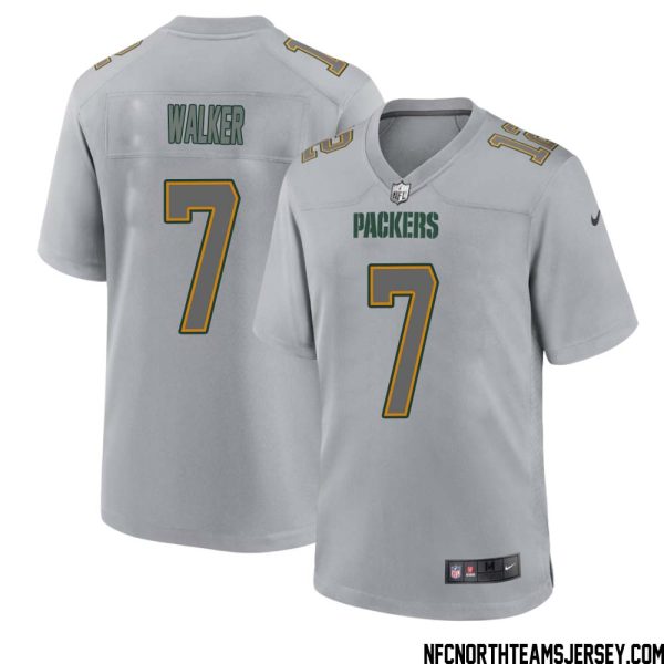 Quay Walker No 7 Green Bay Packers Atmosphere Jersey Grey Mens – Replica