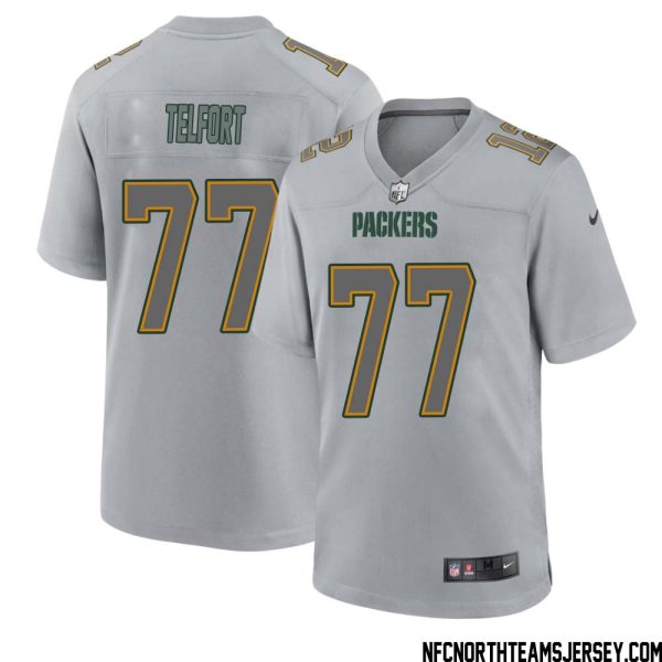 Kadeem Telfort No 77 Green Bay Packers Atmosphere Jersey Grey Mens – Replica