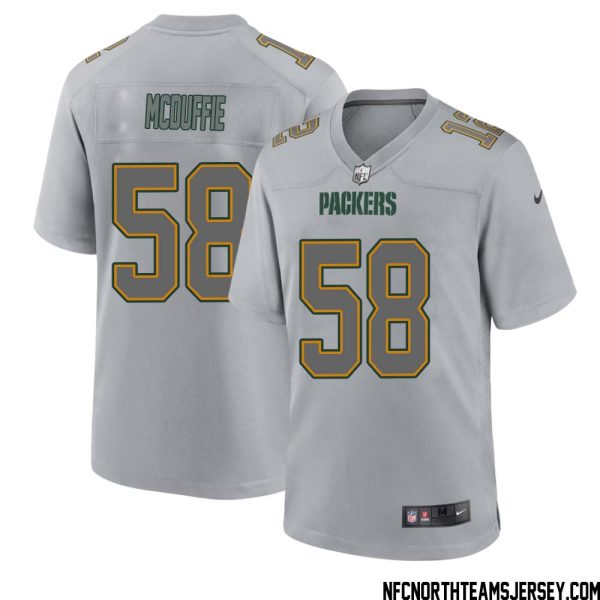 Isaiah McDuffie No 58 Green Bay Packers Atmosphere Jersey Grey Mens – Replica