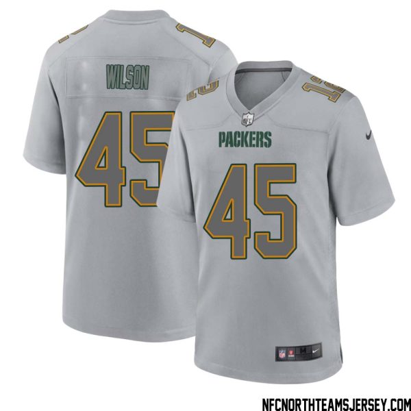 Eric Wilson No 45 Green Bay Packers Atmosphere Jersey Grey Mens – Replica