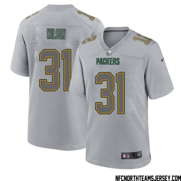 Emanuel Wilson No 31 Green Bay Packers Atmosphere Jersey Grey Mens – Replica