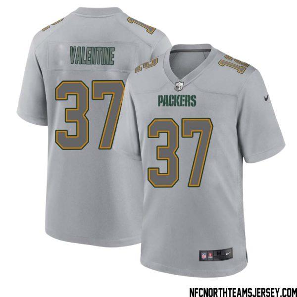 Carrington Valentine No 37 Green Bay Packers Atmosphere Jersey Grey Mens – Replica