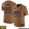 Keshawn Banks No 51 Green Bay Packers 2023 Salute To Service Limited Player Jersey Youth Brown – Replica