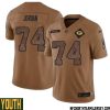 Henry Pearson No 44 Green Bay Packers 2023 Salute To Service Limited Player Jersey Youth Brown – Replica