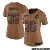 Anders Carlson No 17 Green Bay Packers 2023 Salute To Service Limited Player Jersey Women Brown – Replica