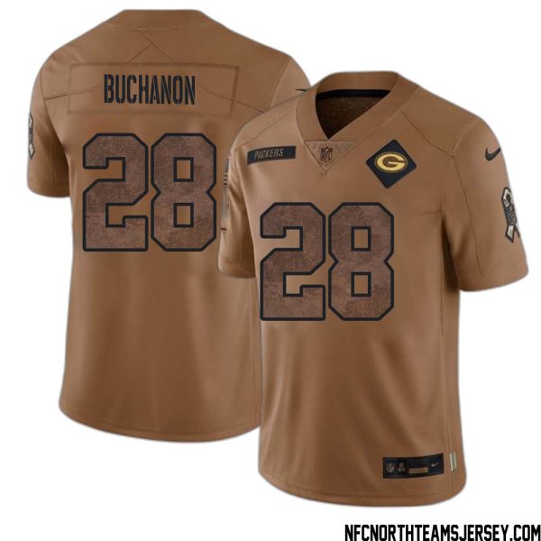 Willie Buchanon No 28 Green Bay Packers 2023 Salute To Service Limited Player Jersey Men Brown – Replica