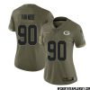 Luke Musgrave No 88 Green Bay Packers 2022 Salute To Service Limited Player Jersey Womens – Replica