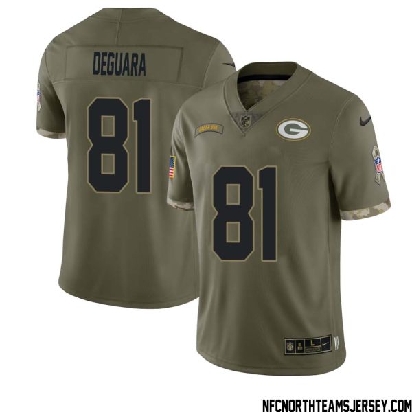 Josiah Deguara No 81 Green Bay Packers 2022 Salute To Service Limited Player Jersey Mens – Replica