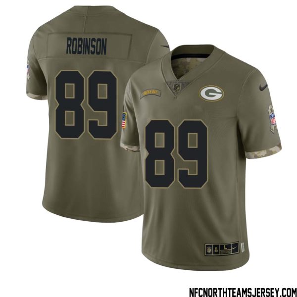 Dave Robinson No 89 Green Bay Packers 2022 Salute To Service Limited Player Jersey Mens – Replica