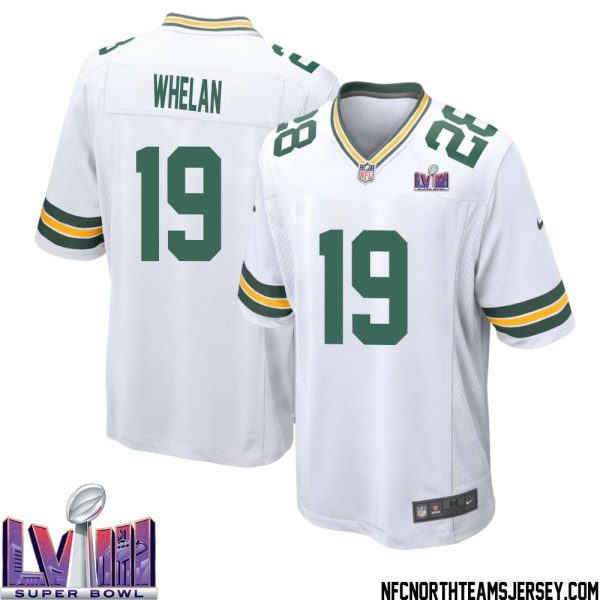 Daniel Whelan No 19 Green Bay Packers Super Bowl Lviii Away Game Jersey Mens White – Replica