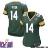 Donald Driver No 87 Green Bay Packers Super Bowl Lviii Home Game Jersey Womens – Replica
