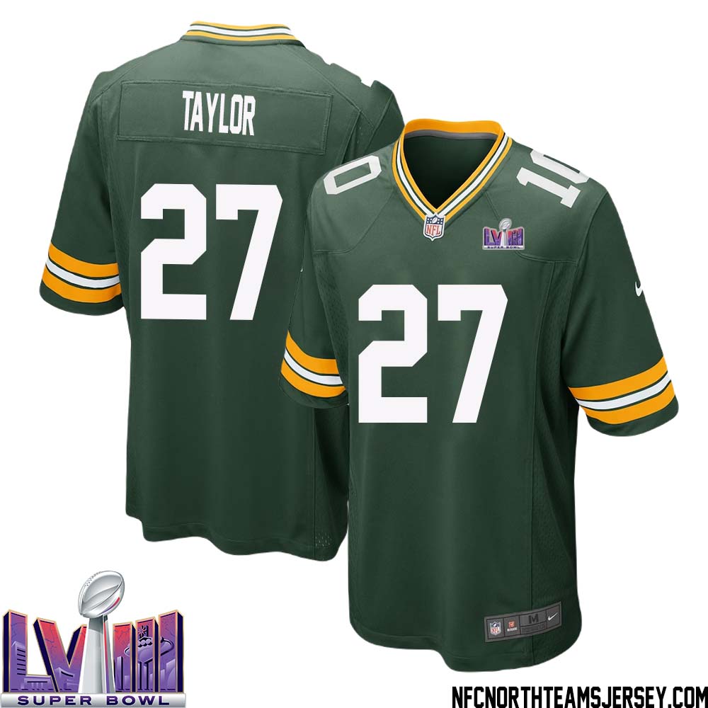 =Jaire Alexander No 23 Green Bay Packers Super Bowl LVIII Away Game Jersey Youth White – Replica