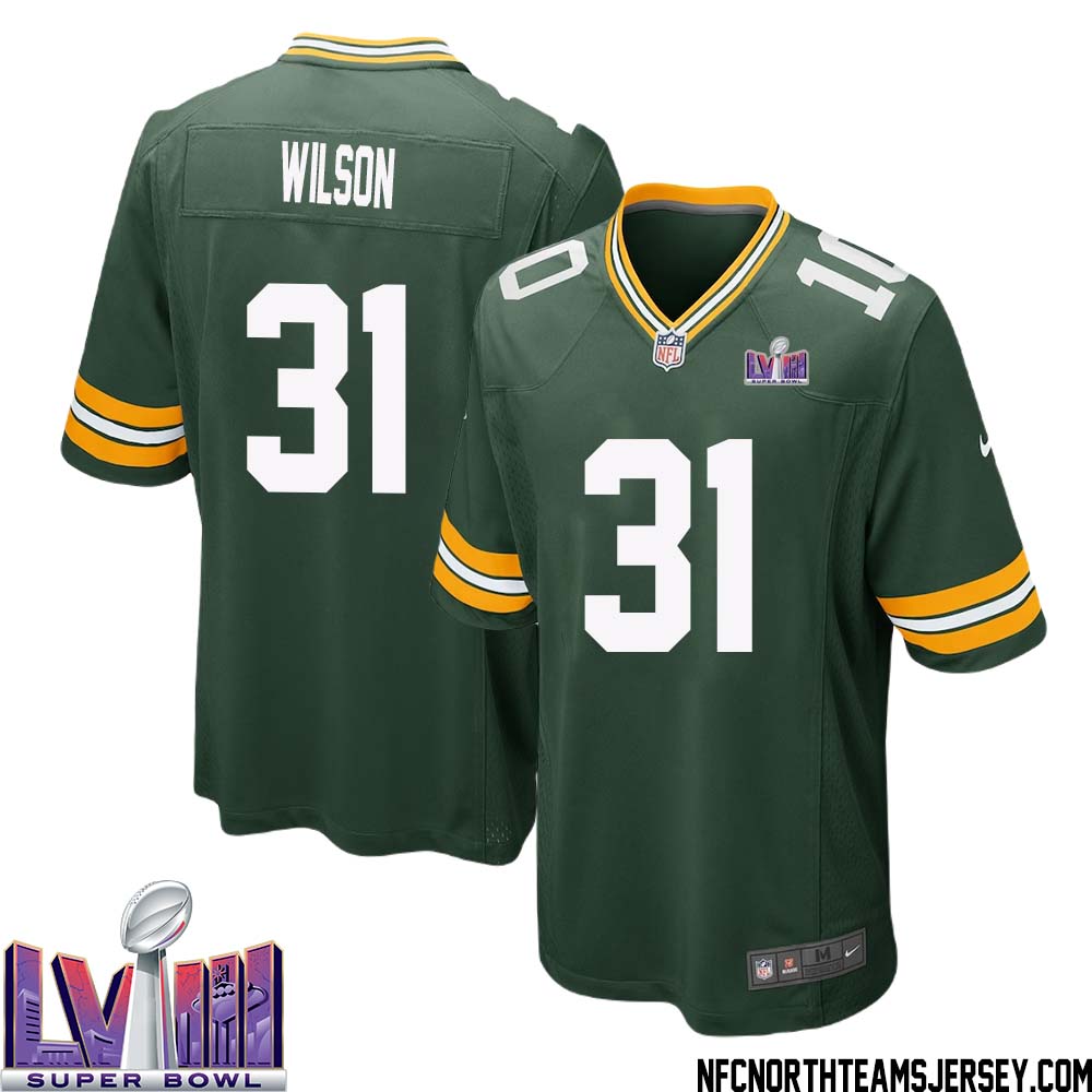 Aaron Jones No 33 Green Bay Packers Super Bowl LVIII Home Game Jersey Youth – Replica