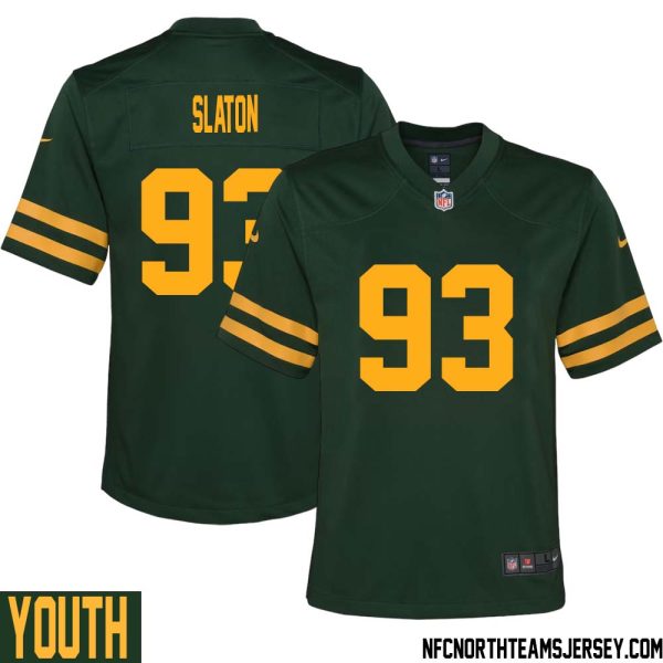Tedarrell Slaton No 93 Green Bay Packers Alternate Jersey Green Youth – Replica