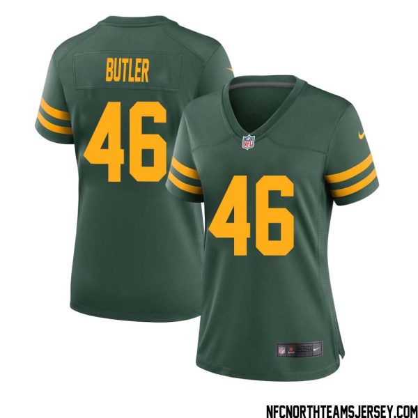 LeRoy Butler No 46 Green Bay Packers Alternate Jersey Green Womens – Replica