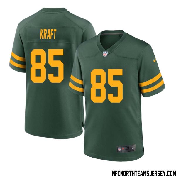 Tucker Kraft No 85 Green Bay Packers Alternate Jersey Green Mens – Replica