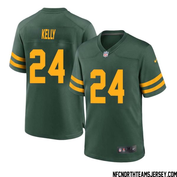 Kyu Kelly No 24 Green Bay Packers Alternate Jersey Green Mens – Replica