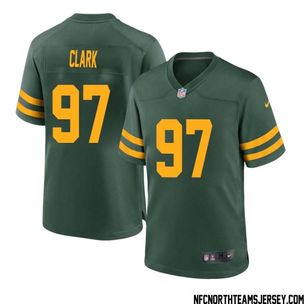 Kenny Clark No 97 Green Bay Packers Alternate Jersey Green Mens – Replica
