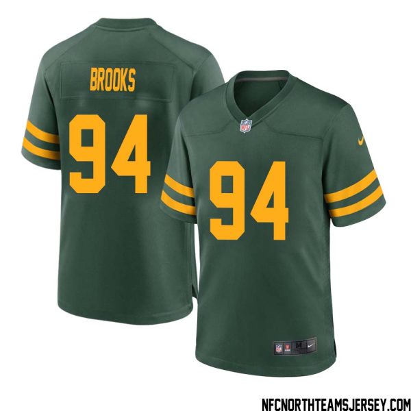 Karl Brooks No 94 Green Bay Packers Alternate Jersey Green Mens – Replica