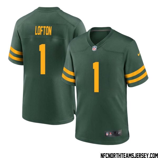 James Lofton No 1 Green Bay Packers Alternate Jersey Green Mens – Replica