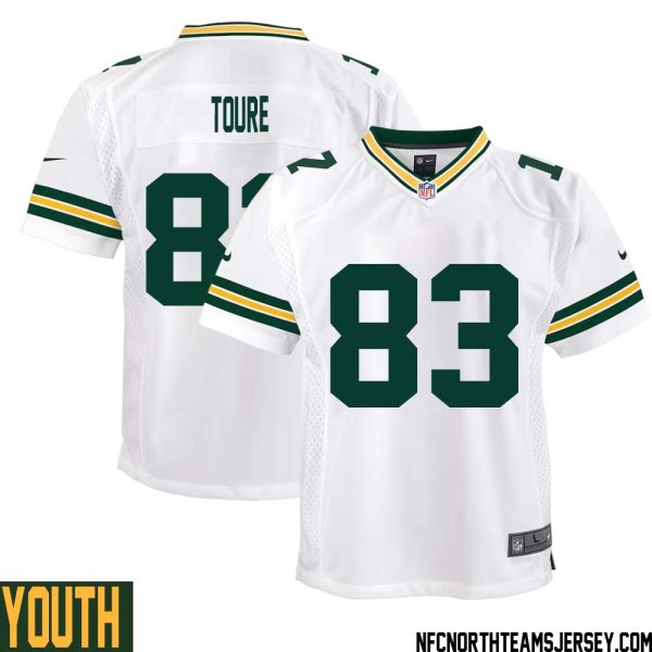 Samori Toure No 83 Green Bay Packers Away Game Jersey Youth White – Replica
