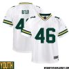 Lukas Van Ness No 90 Green Bay Packers Away Game Jersey Youth White – Replica