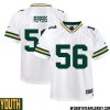 Justin Hollins No 47 Green Bay Packers Away Game Jersey Youth White – Replica