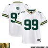 Jon Runyan No 76 Green Bay Packers Away Game Jersey Youth White – Replica