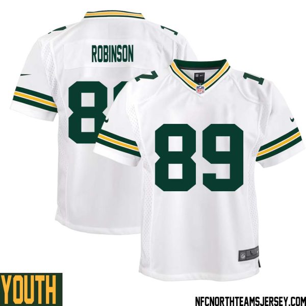 Dave Robinson No 89 Green Bay Packers Away Game Jersey Youth White – Replica