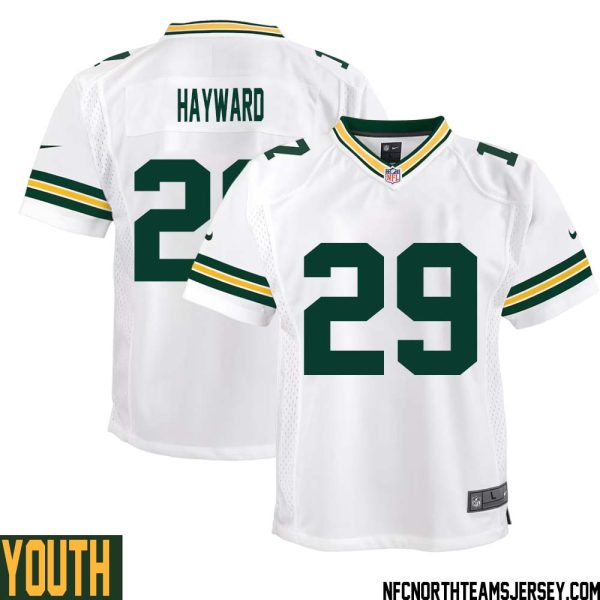 Casey Hayward No 29 Green Bay Packers Away Game Jersey Youth White – Replica