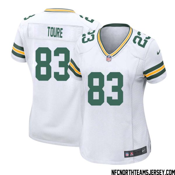 Samori Toure No 83 Green Bay Packers Away Game Jersey Womens White – Replica