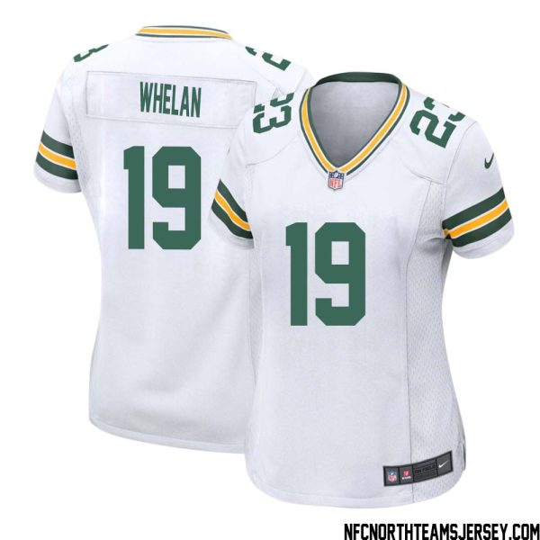 Daniel Whelan No 19 Green Bay Packers Away Game Jersey Womens White – Replica