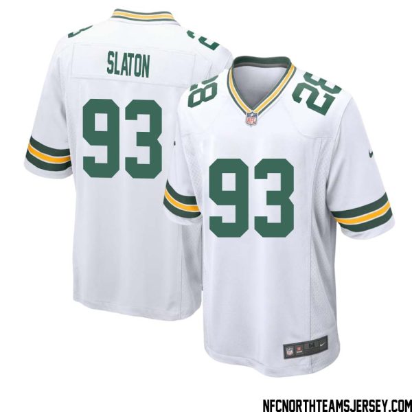 Tedarrell Slaton No 93 Green Bay Packers Away Game Jersey Mens White – Replica
