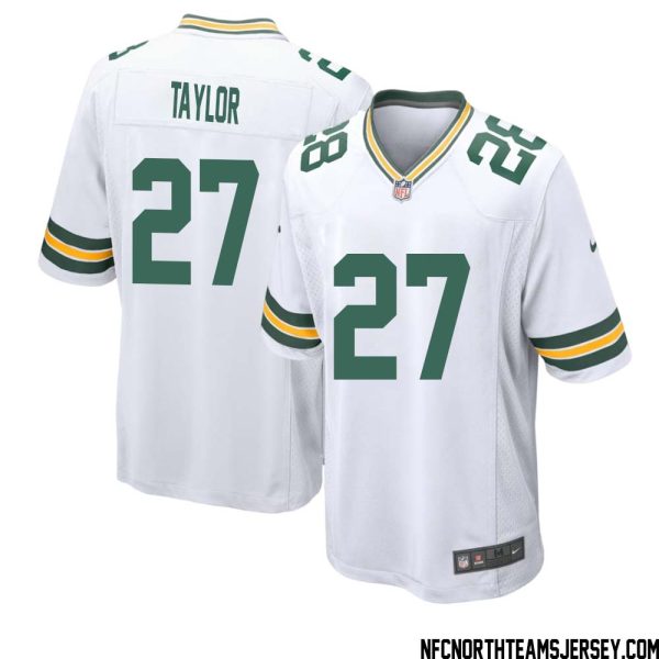 Patrick Taylor No 27 Green Bay Packers Away Game Jersey Mens White – Replica
