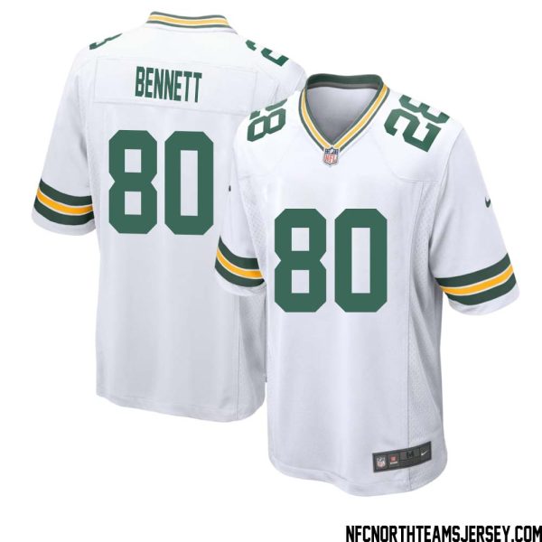 Martellus Bennett No 80 Green Bay Packers Away Game Jersey Mens White – Replica