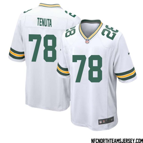 Luke Tenuta No 78 Green Bay Packers Away Game Jersey Mens White – Replica