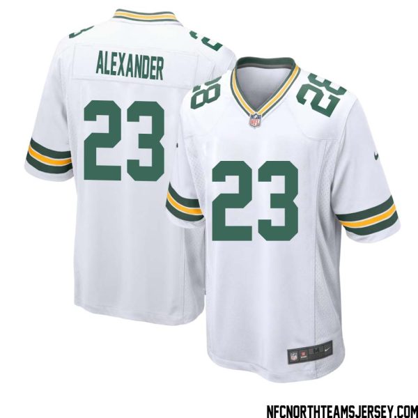 Jaire Alexander No 23 Green Bay Packers Away Game Jersey Mens White – Replica