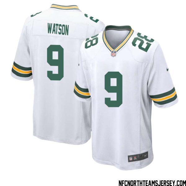 Christian Watson No 9 Green Bay Packers Away Game Jersey Mens White – Replica
