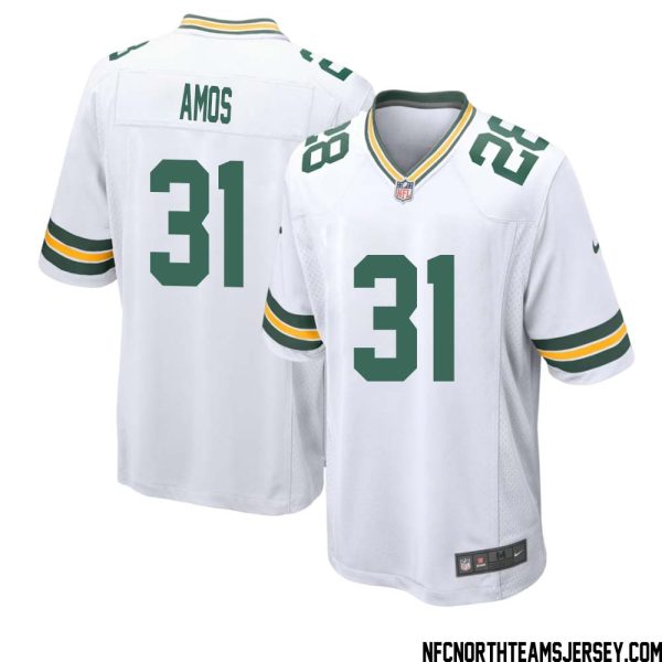 Adrian Amos No 31 Green Bay Packers Away Game Jersey Mens White – Replica