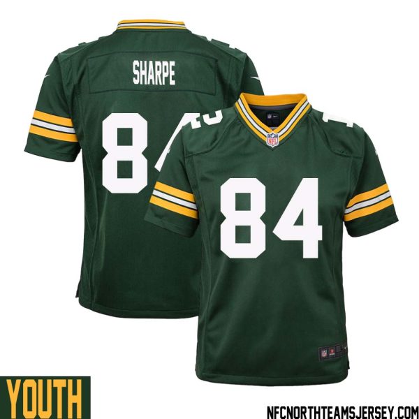 Sterling Sharpe No 84 Green Bay Packers Home Game Jersey Youth – Replica