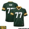 Justin Hollins No 47 Green Bay Packers Home Game Jersey Youth – Replica