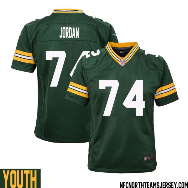 Henry Jordan No 74 Green Bay Packers Home Game Jersey Youth – Replica