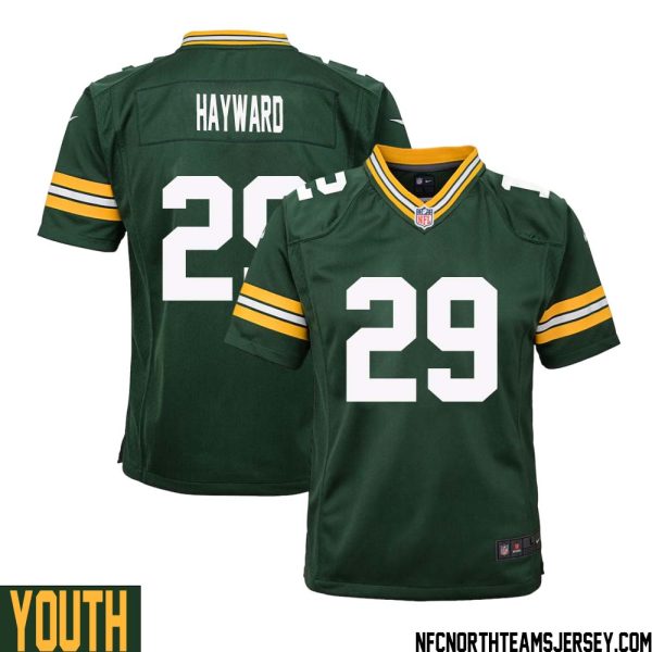 Casey Hayward No 29 Green Bay Packers Home Game Jersey Youth – Replica