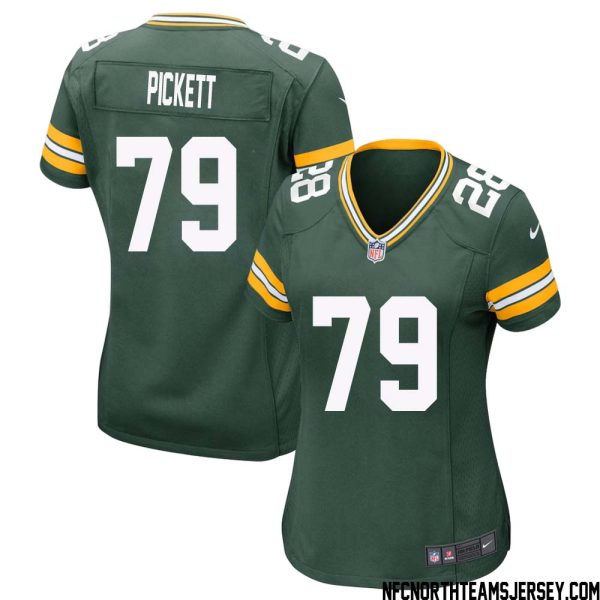 Ryan Pickett No 79 Green Bay Packers Home Game Jersey Womens – Replica