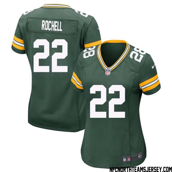Robert Rochell No 22 Green Bay Packers Home Game Jersey Womens – Replica