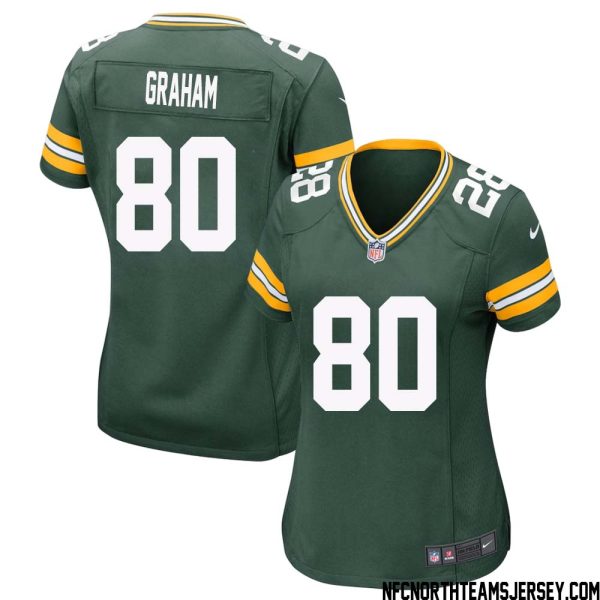 Jimmy Graham No 80 Green Bay Packers Home Game Jersey Womens – Replica